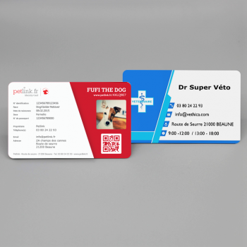 PET IDENTITY CARD PERSONNALISÉE (LOT de 50)